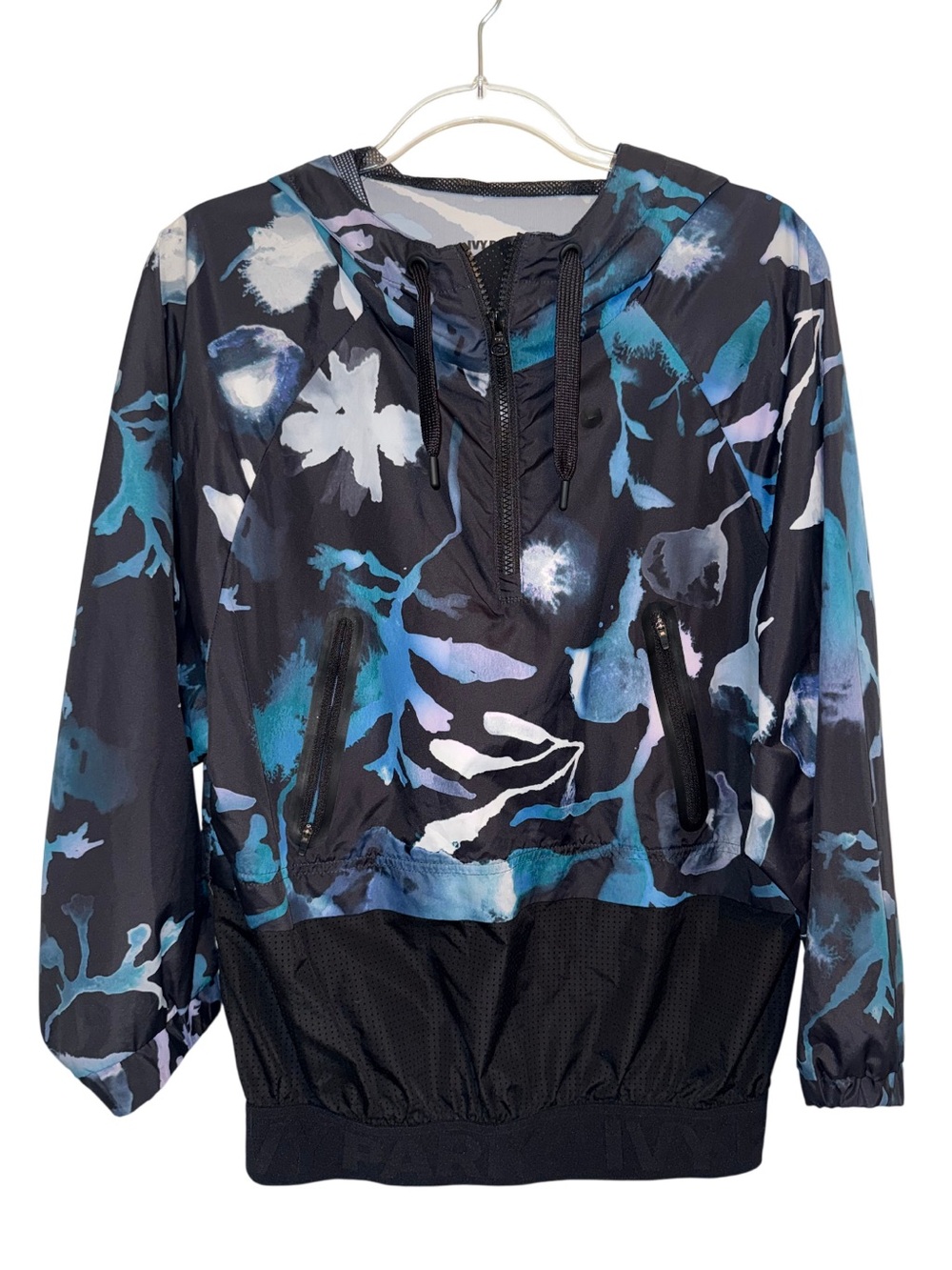 Ivy Park Blue Black Floral Windbreaker XS